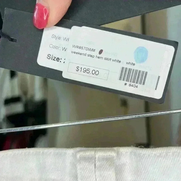 NWT Hudson white weekend step hem denim mini skirt SZ 28 - Picture 10 of 11